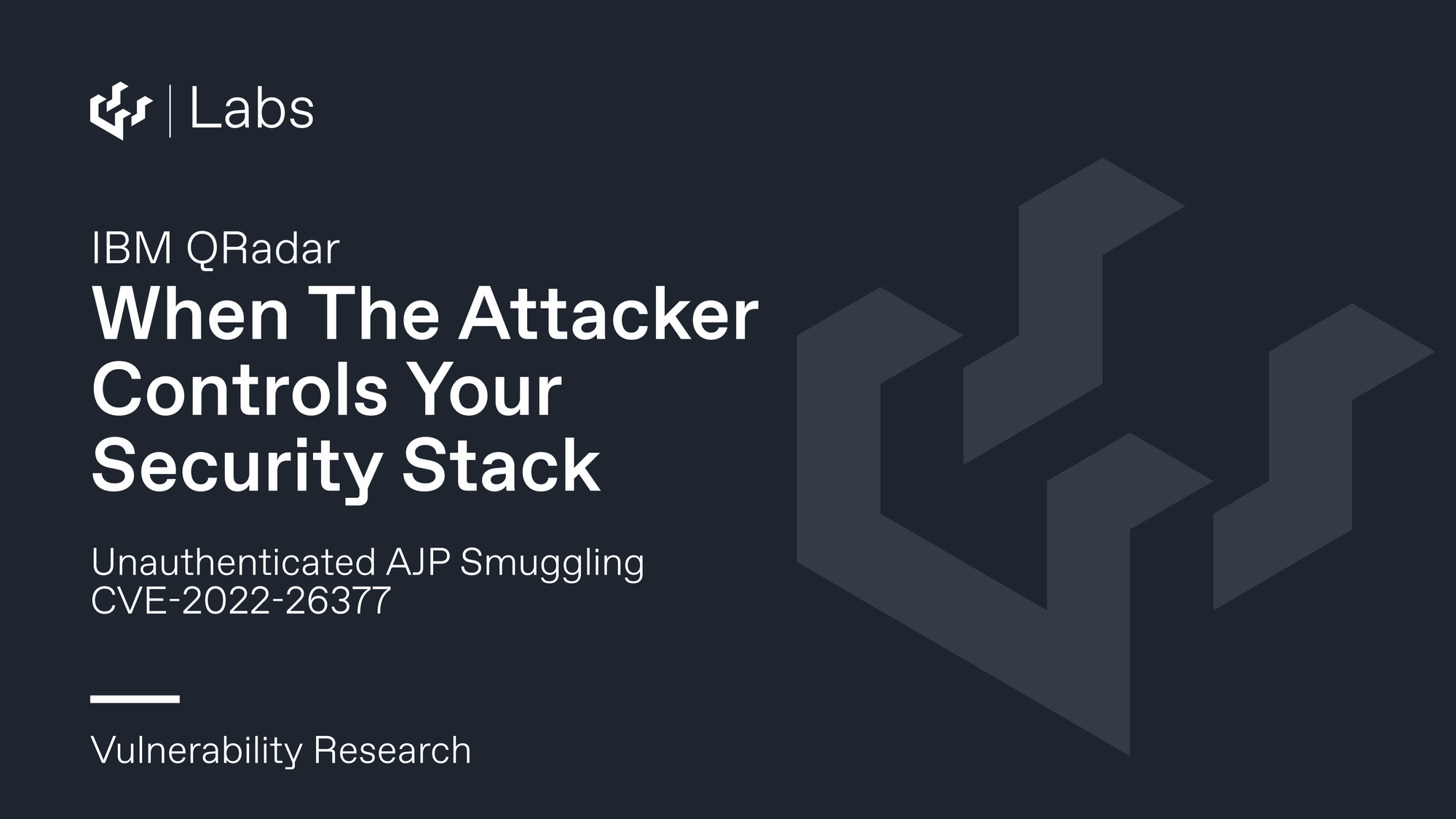 IBM QRadar - When The Attacker Controls Your Security Stack   (CVE-2022-26377)