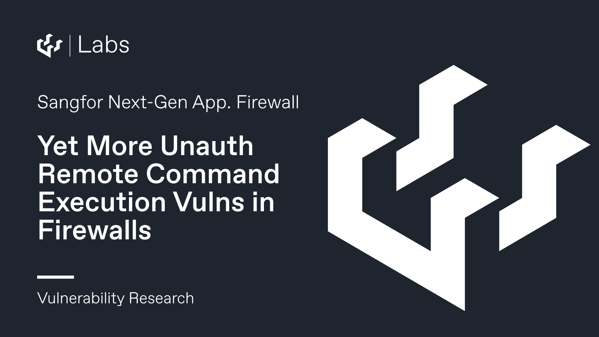 Yet More Unauth Remote Command Execution Vulns in Firewalls - Sangfor Edition