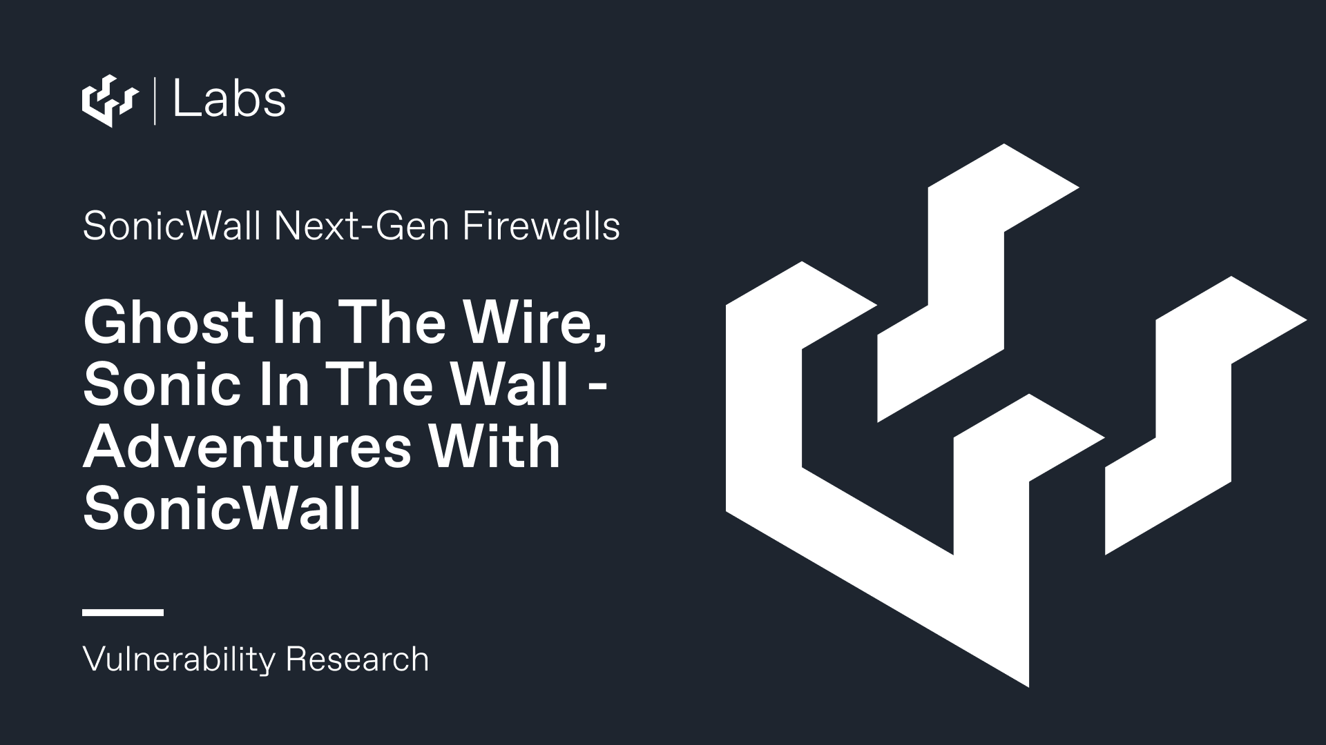 Ghost In The Wire, Sonic In The Wall - Adventures With SonicWall